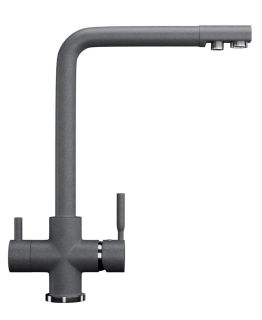 Смеситель для кухни Ulgran Classic U-016-342 с дополнительным краном для питьевой воды графит